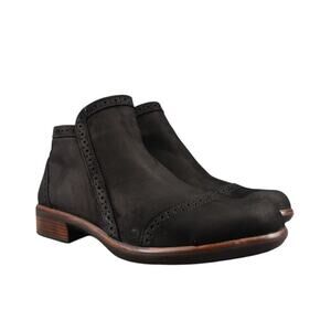 Naot Shoes Womens 5 Booties Nefasi Black Velvet Nubuck Brogue Casual Comfort Zip